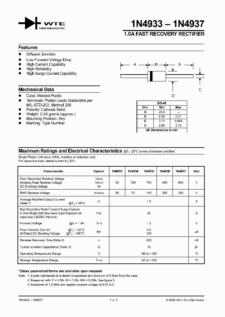 1N4937-T3_165284.PDF Datasheet