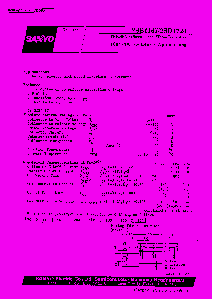 2SB1167_6765.PDF Datasheet