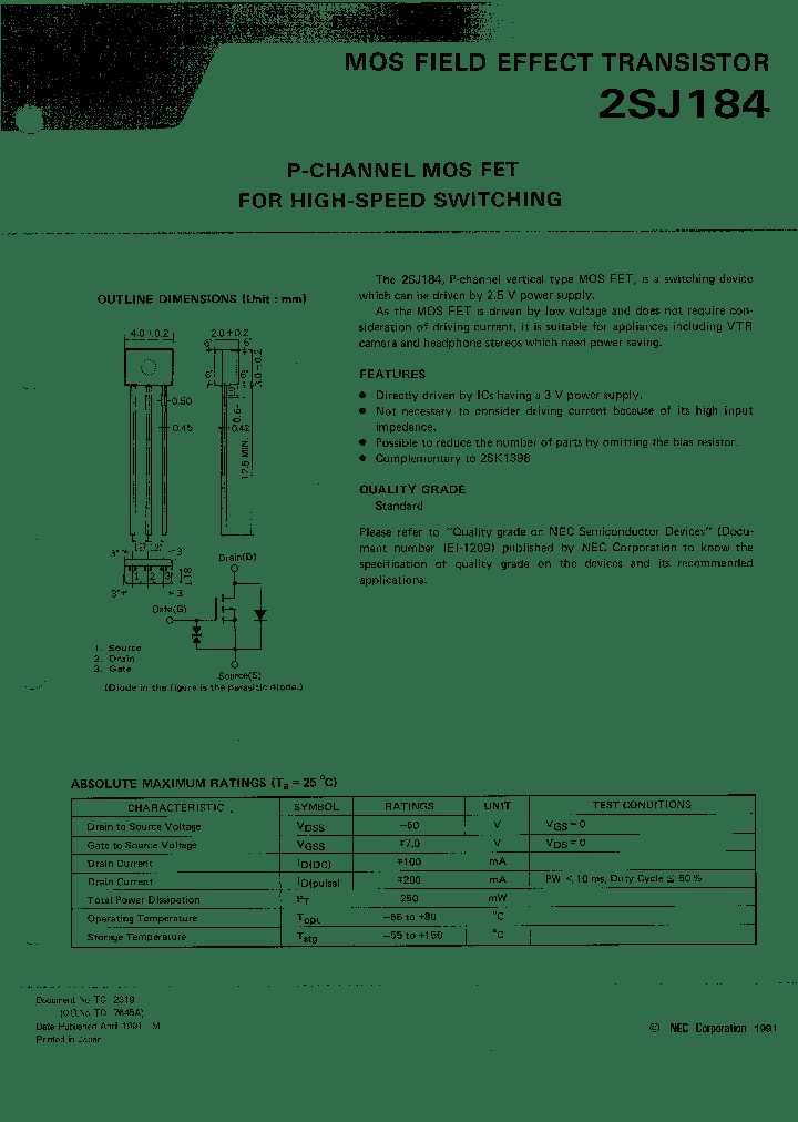 2SJ184_12701.PDF Datasheet