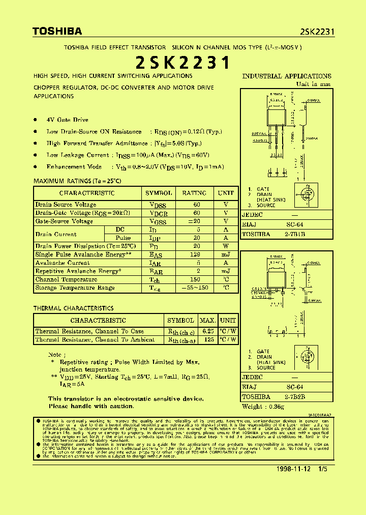 2SK2231_186905.PDF Datasheet