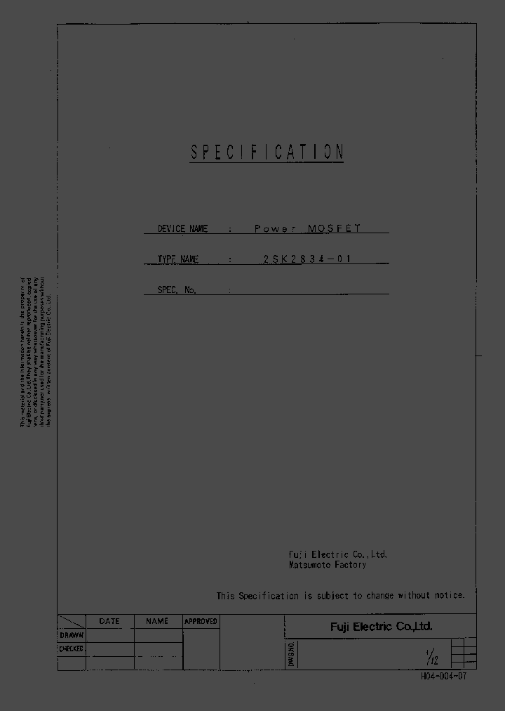 2SK2834_178242.PDF Datasheet