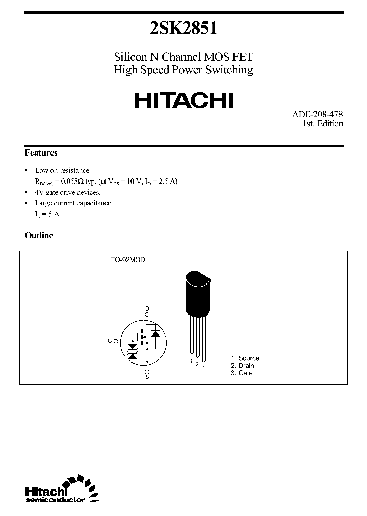 2SK2851_178260.PDF Datasheet