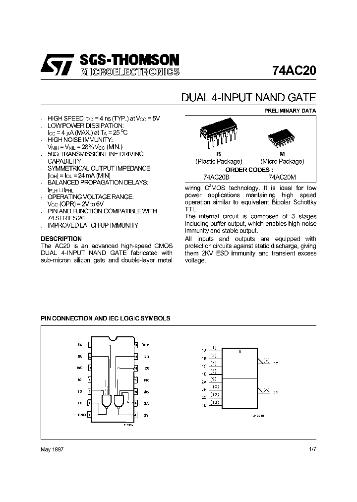 74AC20_95503.PDF Datasheet