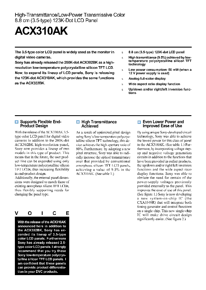 ACX310_47019.PDF Datasheet