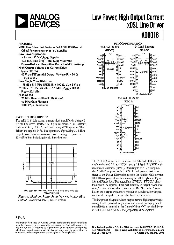 AD8016_173119.PDF Datasheet