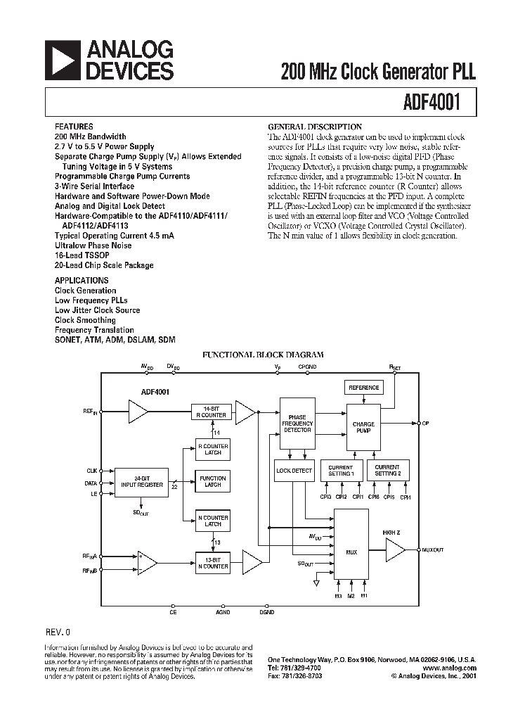 ADF4001_162006.PDF Datasheet