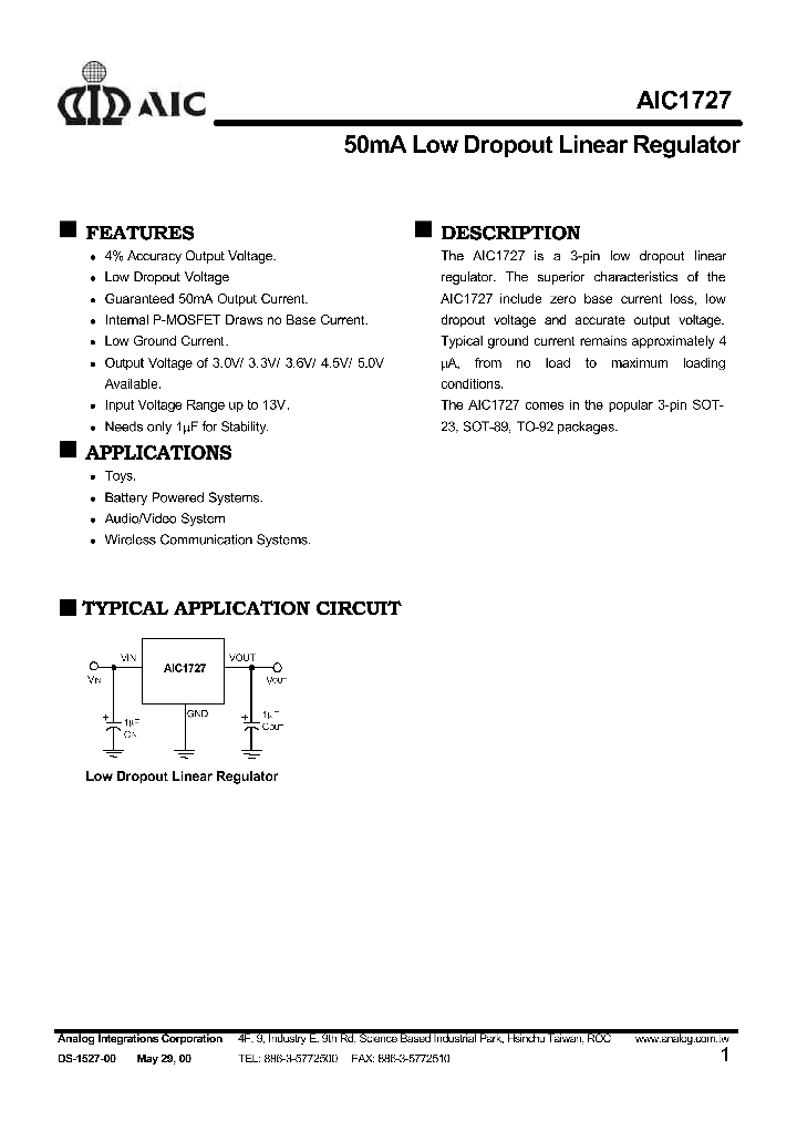 AIC1727_105734.PDF Datasheet