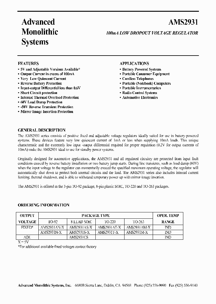 AMS2931_42713.PDF Datasheet