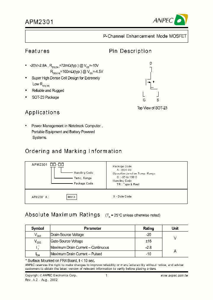 APM2301_192034.PDF Datasheet