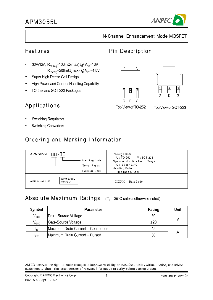 APM3055L_161660.PDF Datasheet