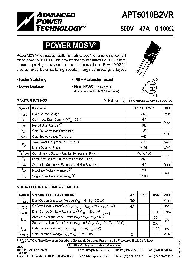 APT5010B2VR_42222.PDF Datasheet
