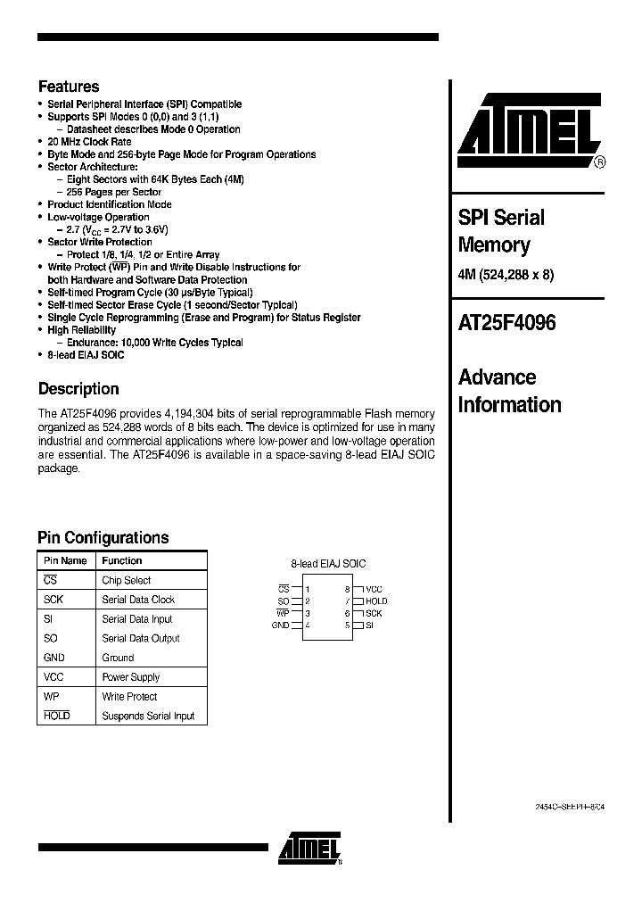 AT25F4096_76347.PDF Datasheet