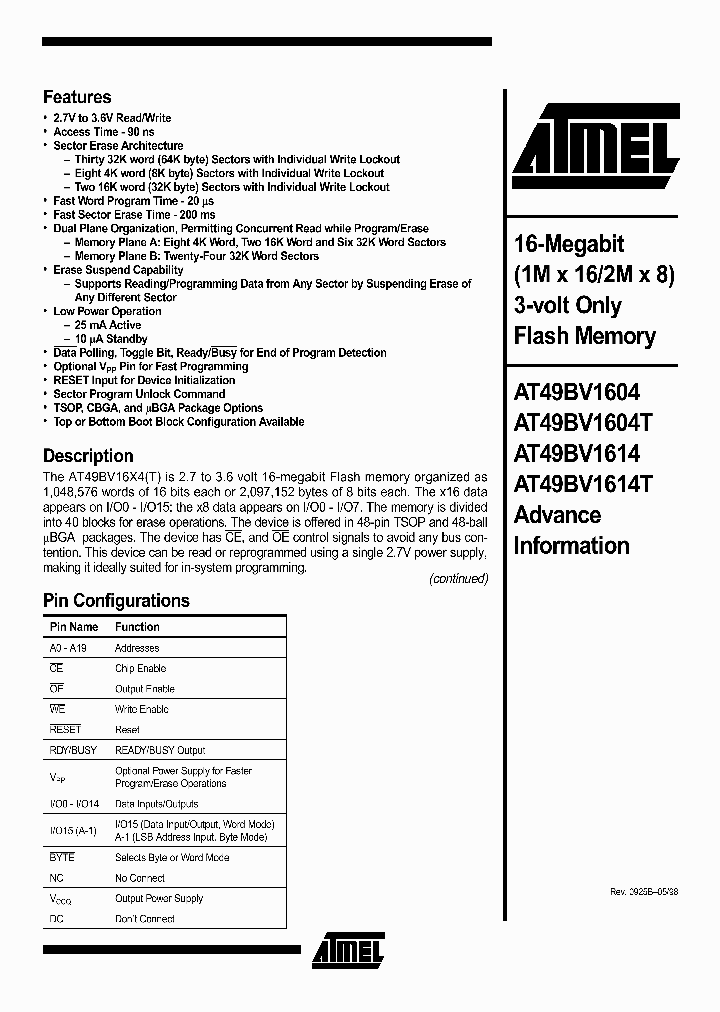 AT49BV1604_23385.PDF Datasheet