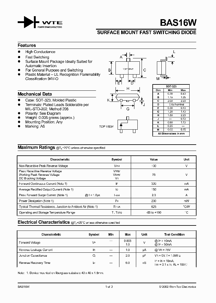 BAS16W-T1_132789.PDF Datasheet