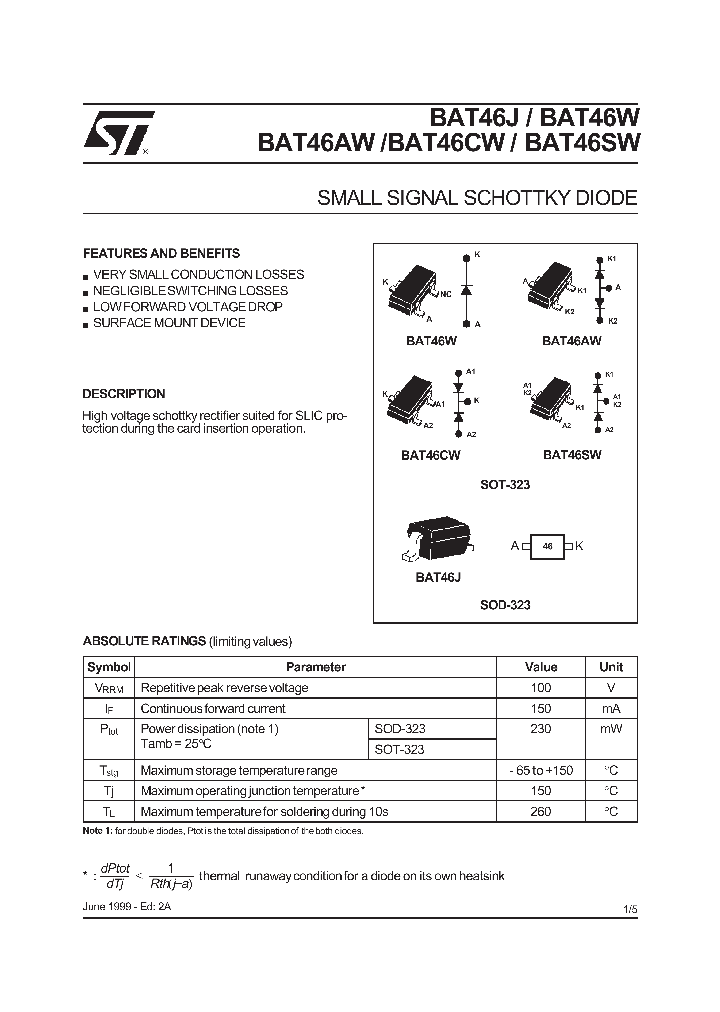 BAT46CW_73028.PDF Datasheet