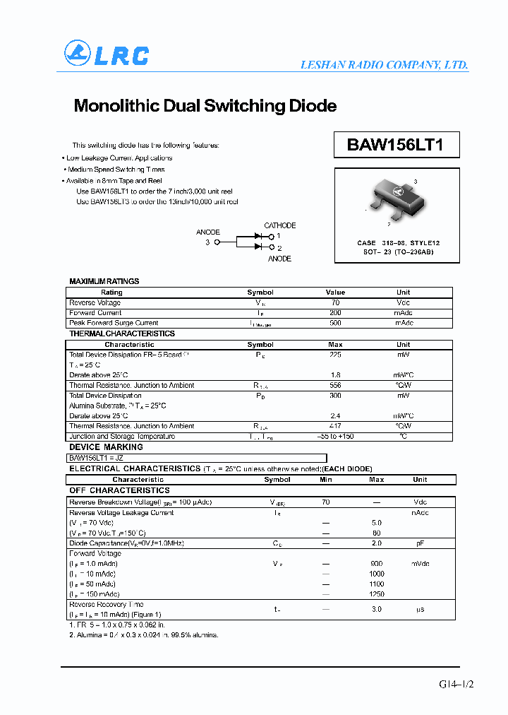 BAW156LT1_53056.PDF Datasheet