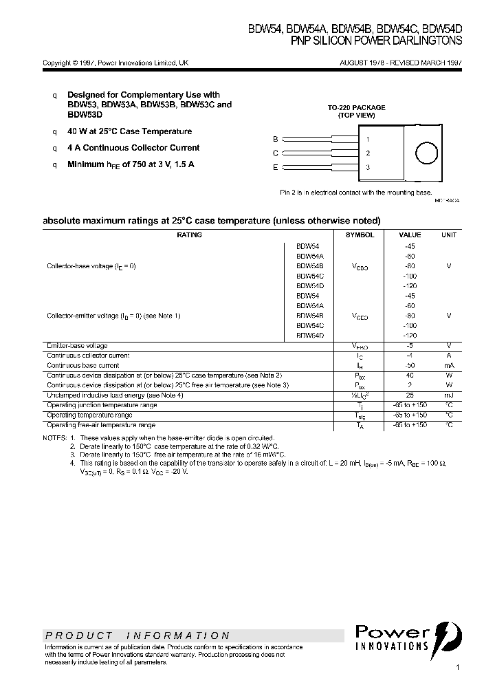 BDW54C_53777.PDF Datasheet