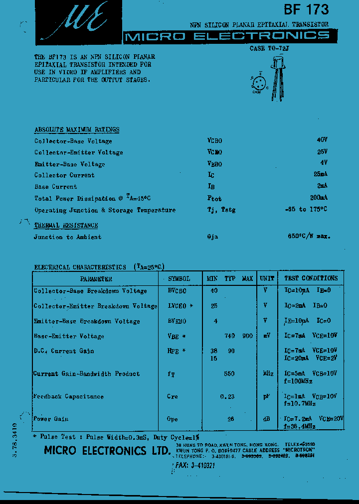 BF173_165074.PDF Datasheet