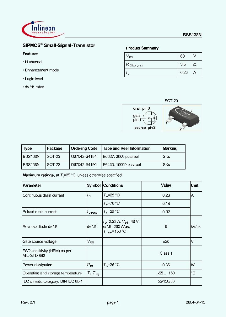 BSS138N_22585.PDF Datasheet