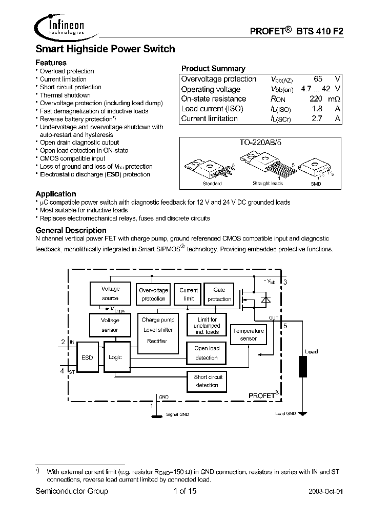 BTS410F2E3043_64496.PDF Datasheet