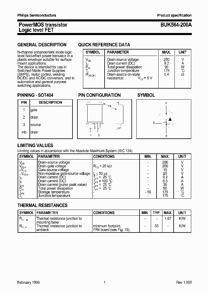 BUK564-200A_45281.PDF Datasheet