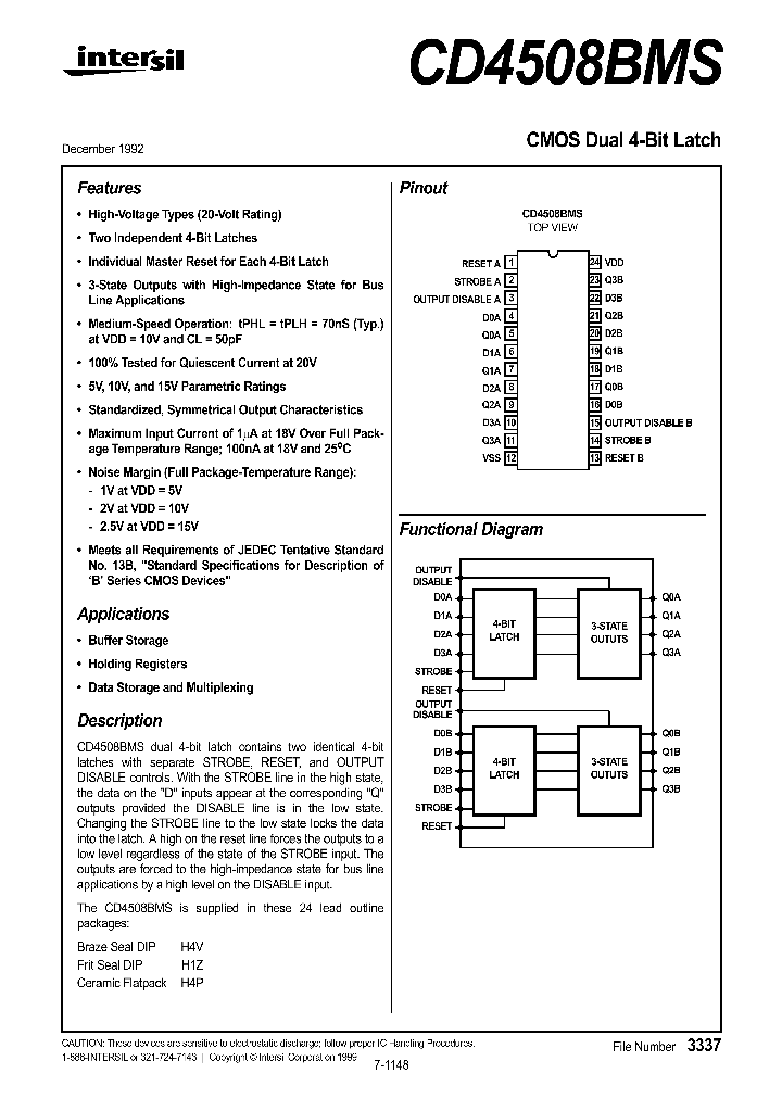 CD4508BMS_123942.PDF Datasheet