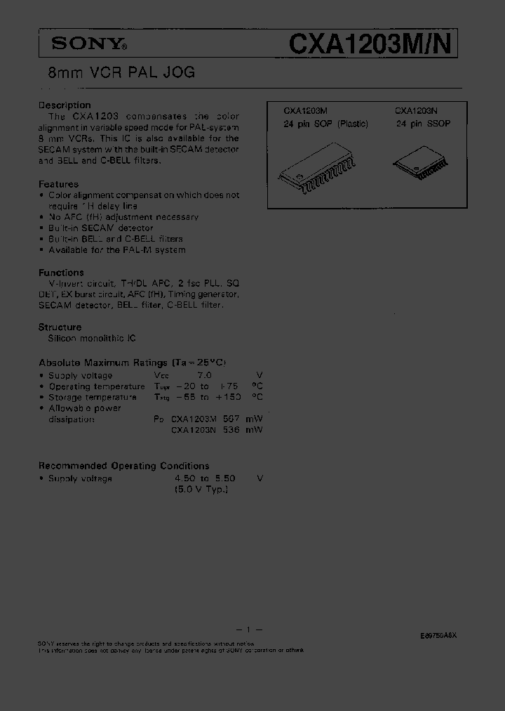 CXA1203_23507.PDF Datasheet