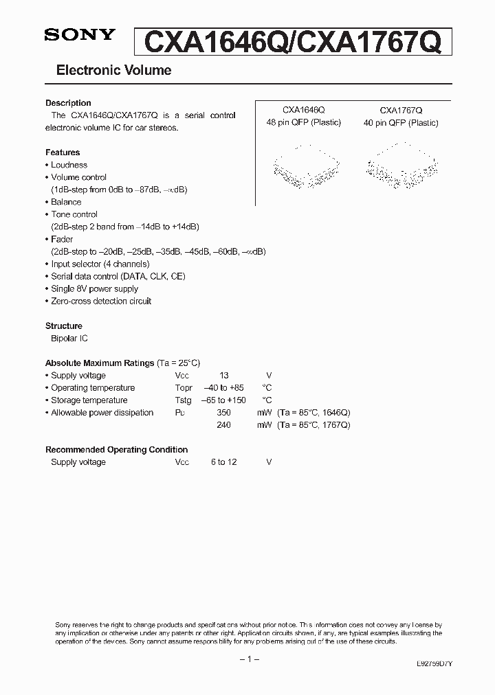 CXA1646Q_105864.PDF Datasheet