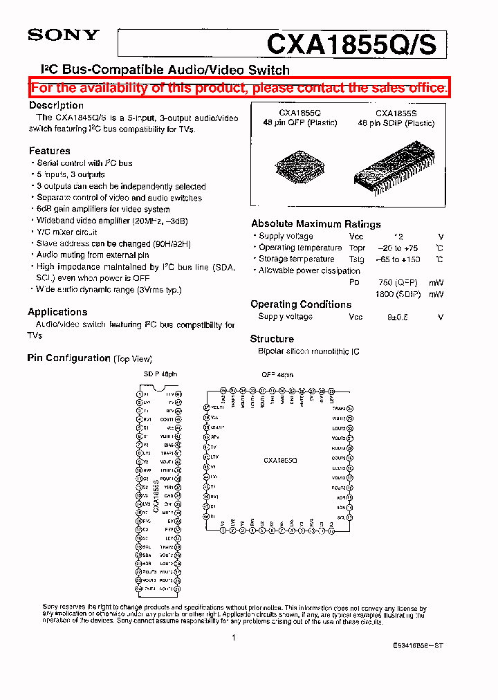 CXA1855Q_130671.PDF Datasheet