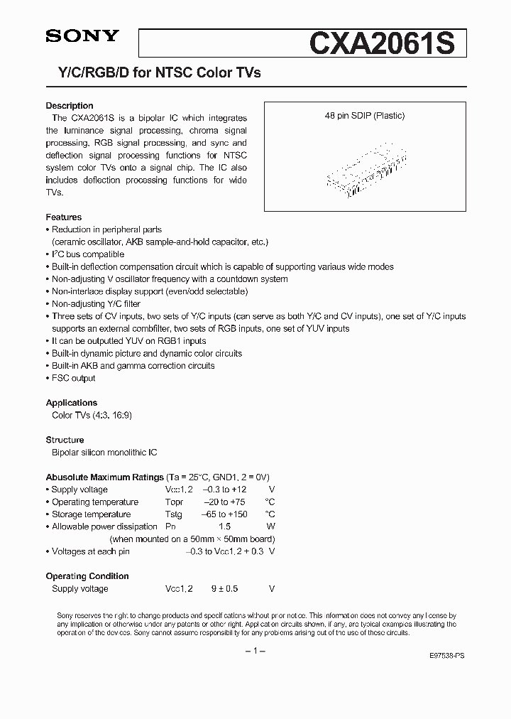 CXA2061_182308.PDF Datasheet