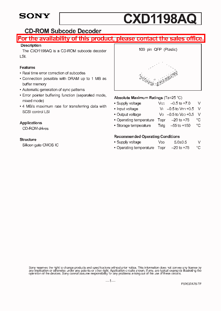 CXD1198AQ_138178.PDF Datasheet