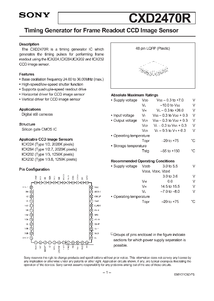 CXD2470R_152580.PDF Datasheet