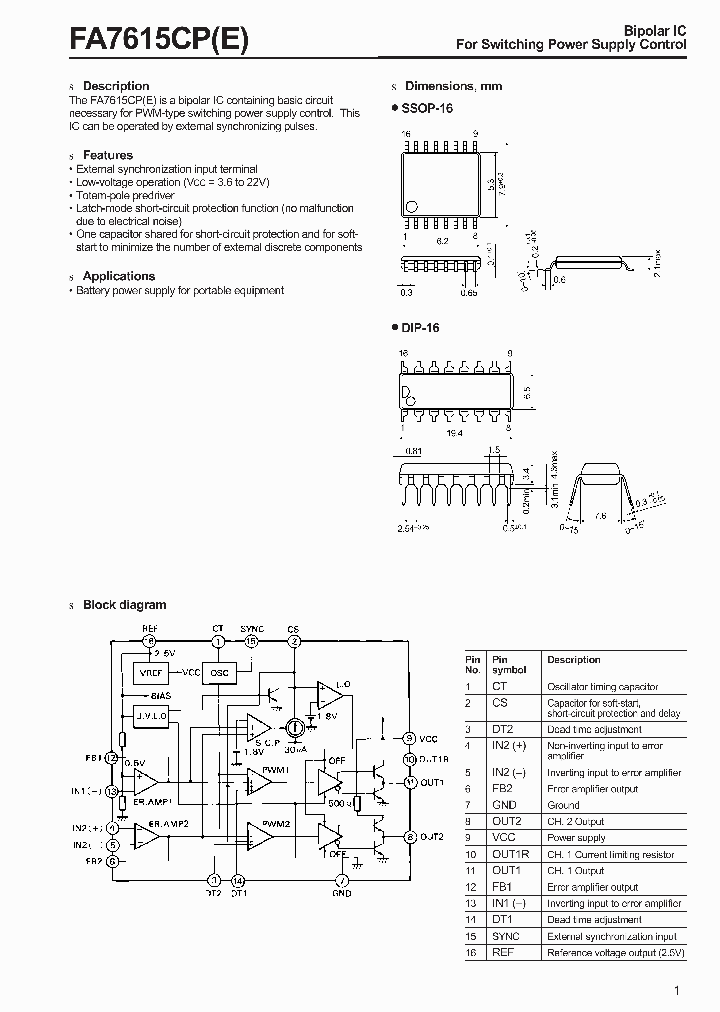 FA7615CP_144878.PDF Datasheet