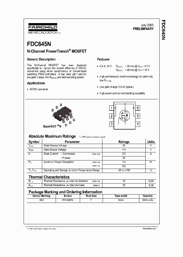 FDC645N_177404.PDF Datasheet