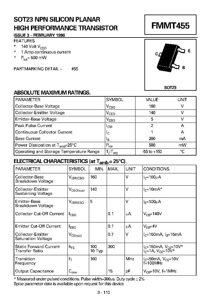 FMMT455_72986.PDF Datasheet