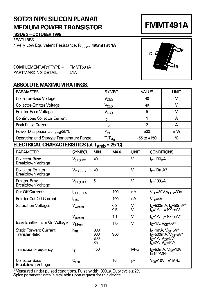 FMMT491A_73116.PDF Datasheet