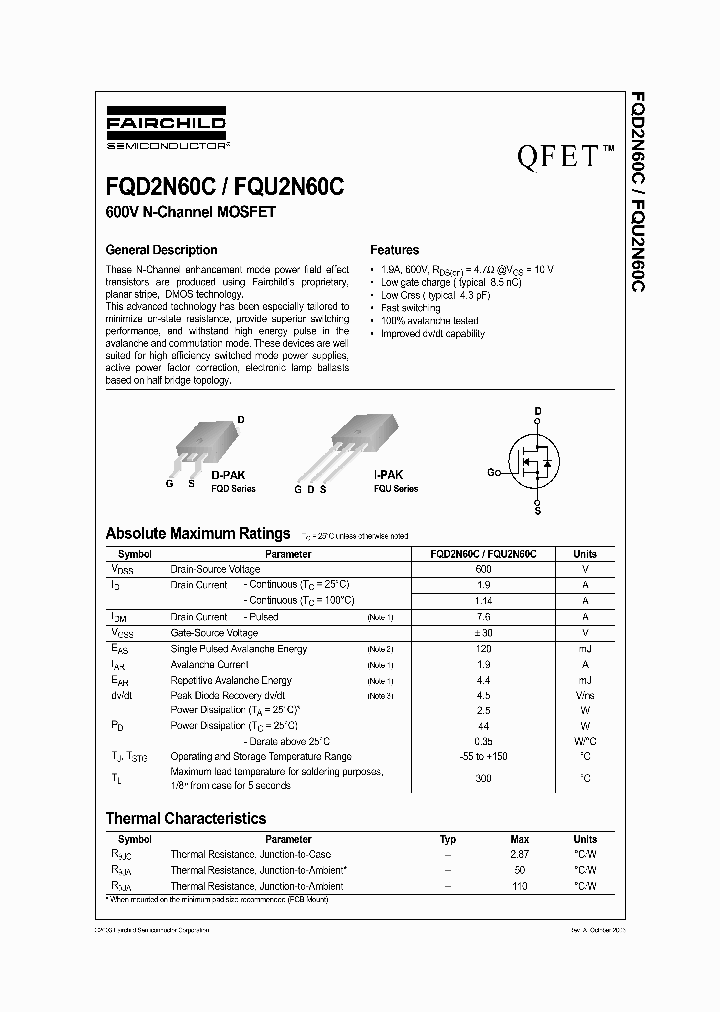 FQD2N60C_176498.PDF Datasheet