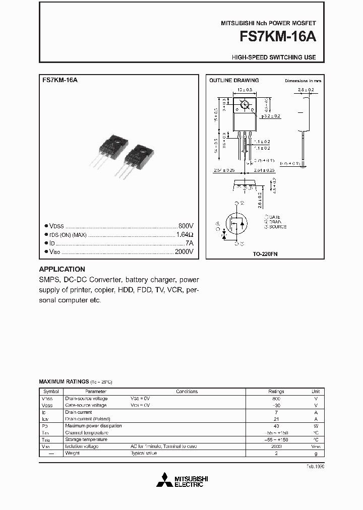 FS7KM-16_2455.PDF Datasheet