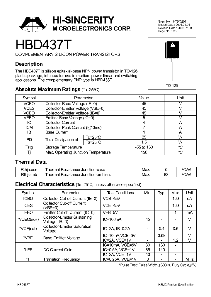 HBD437T_181731.PDF Datasheet