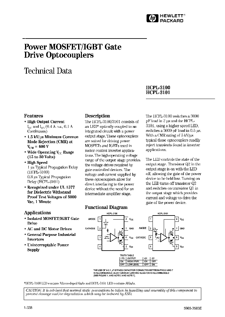HCPL-3100_97877.PDF Datasheet