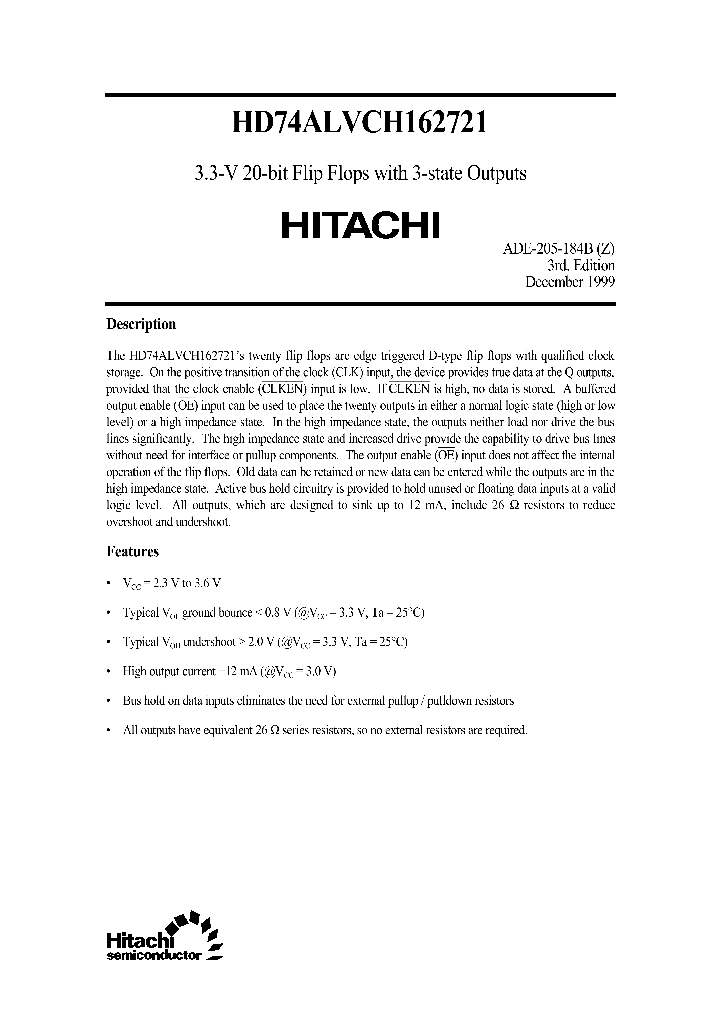 HD74ALVCH162721_25074.PDF Datasheet
