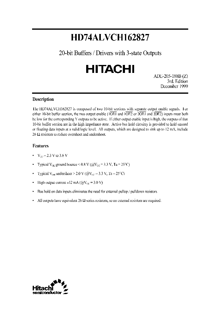 HD74ALVCH162827_25078.PDF Datasheet