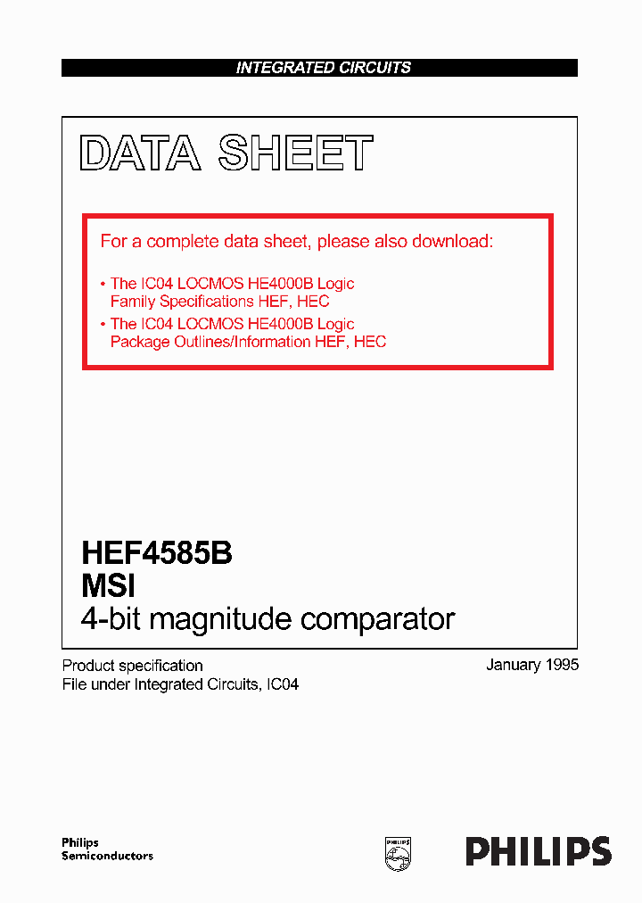 HEF4585B_99161.PDF Datasheet