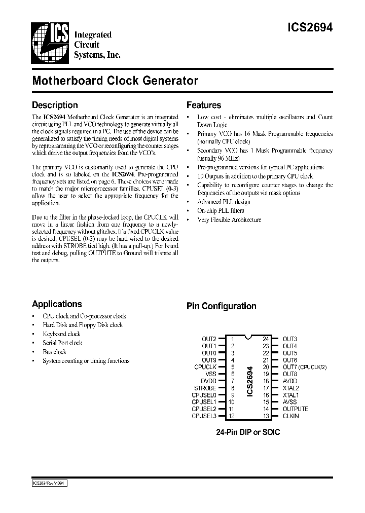 ICS2694_130673.PDF Datasheet
