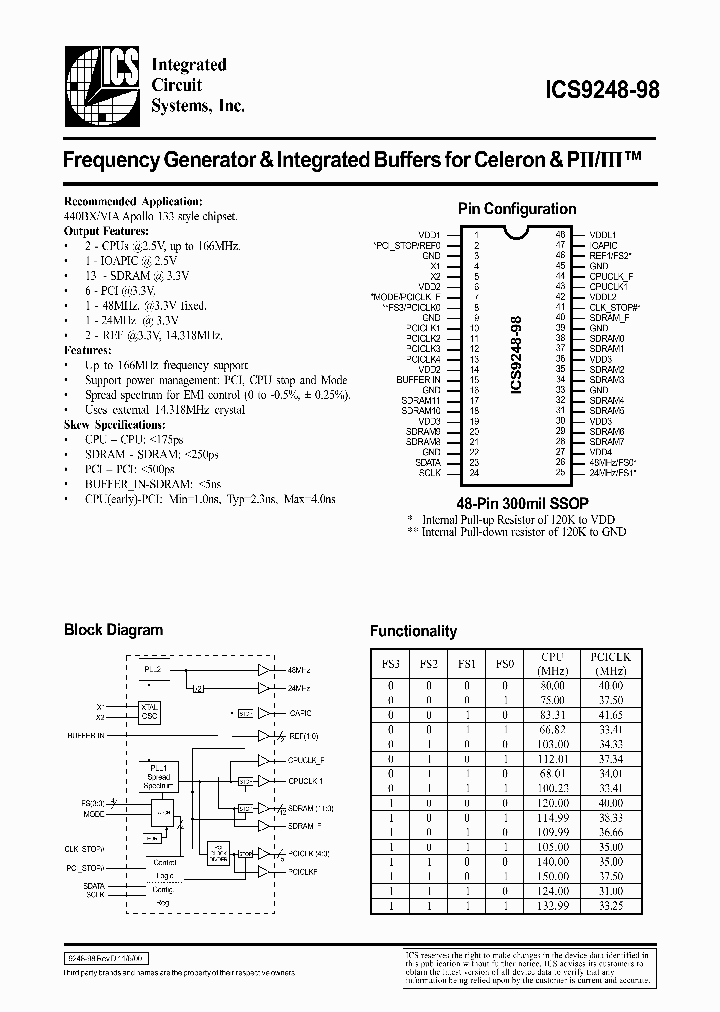 ICS9248-98_26397.PDF Datasheet