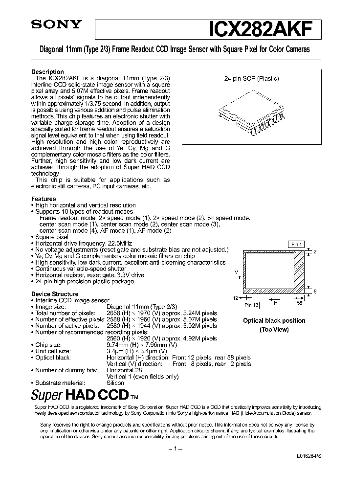 ICX282AKF_46568.PDF Datasheet