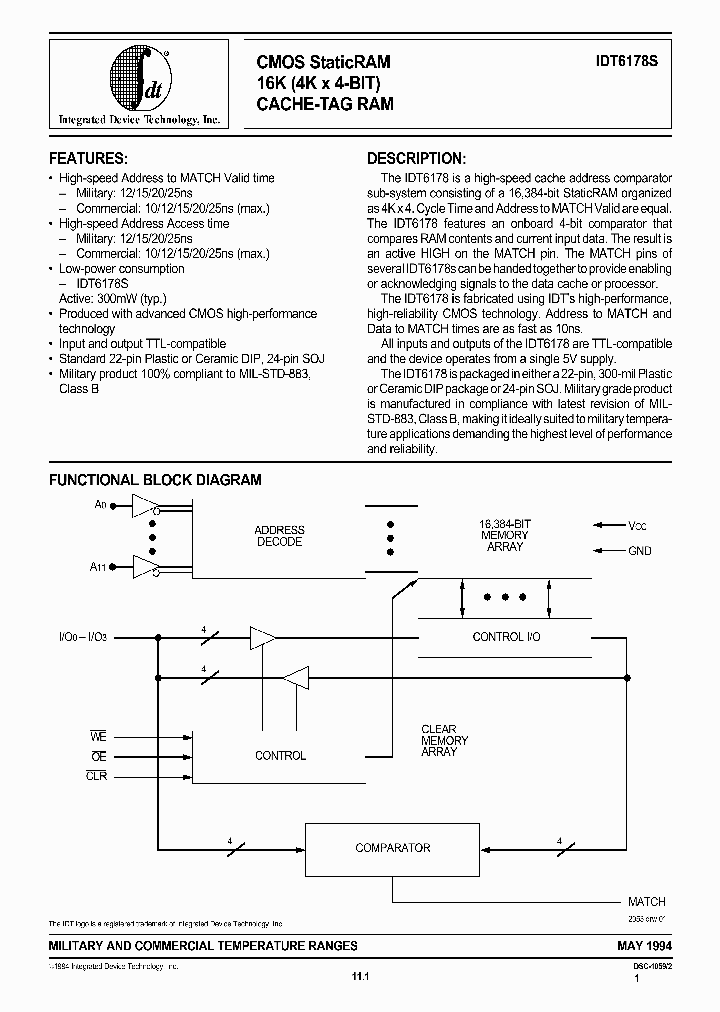 IDT6178S_73613.PDF Datasheet