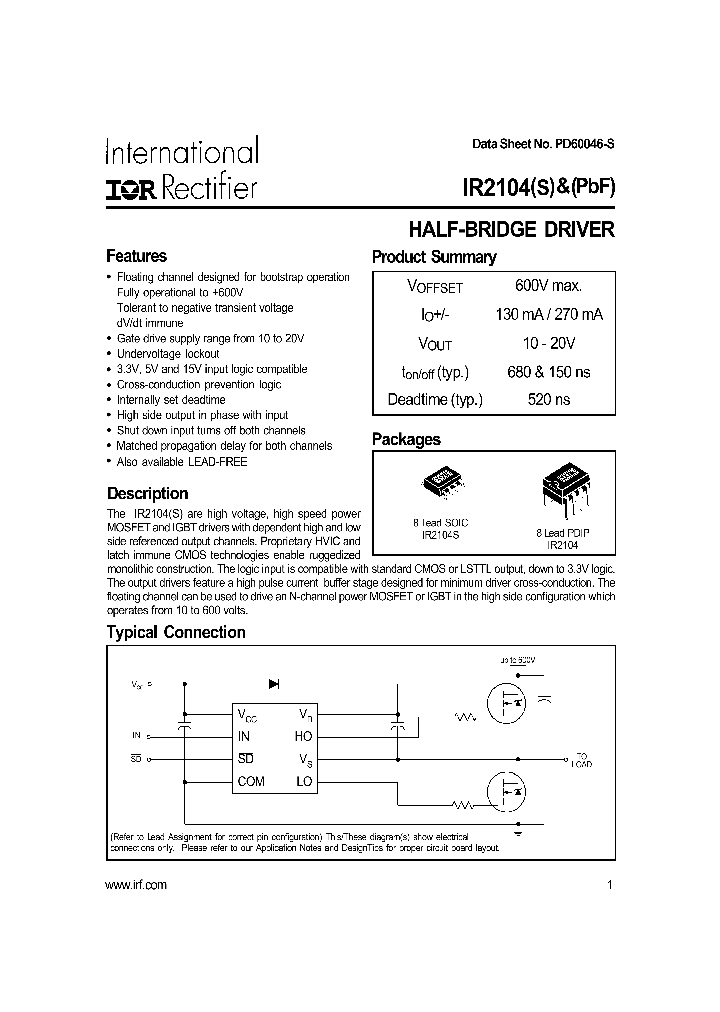 IR2104_25518.PDF Datasheet