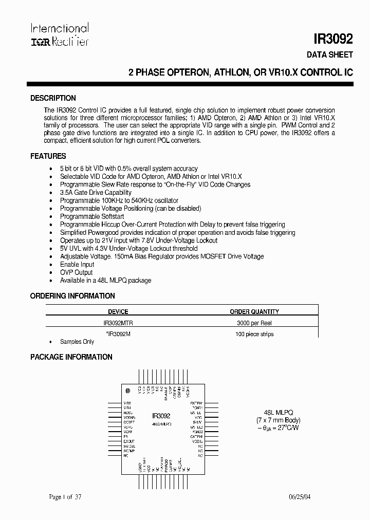 IR3092_41209.PDF Datasheet