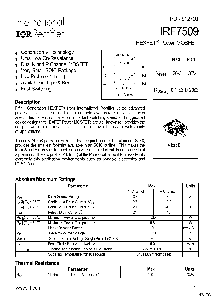 IRF7509_194597.PDF Datasheet